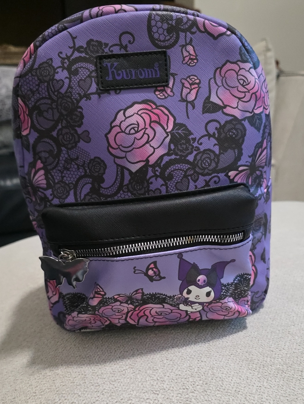 Purple Floral Mini Backpack